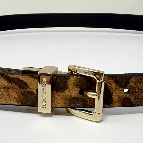 Michael Kors Leopard Print Leather Belt – Size Small main image 12